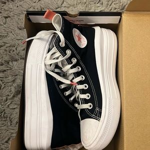 platform black and pink converse